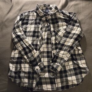 GAP Black and White Casual Button Down Shirt